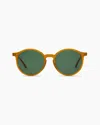 Quince Brixton Polarized Acetate Sunglasses In Honey With Green Lens