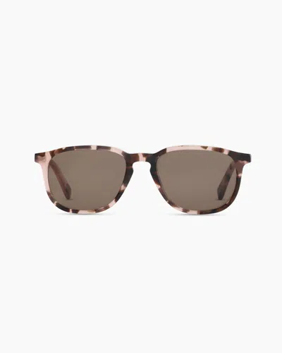 Quince Cameron Polarized Acetate Sunglasses In Tan Tortoise With Brown Lens