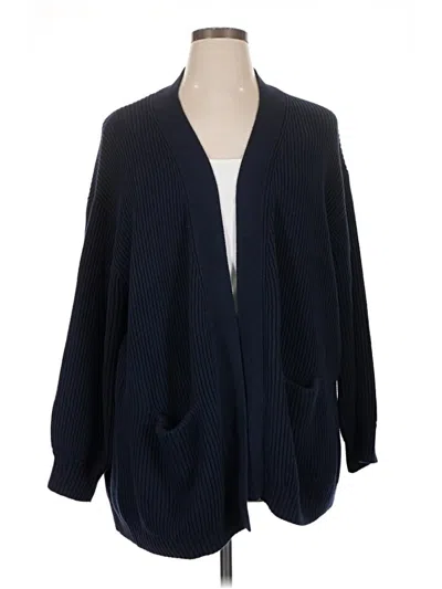 Pre-owned Quince Cardigan Sweater In Blue