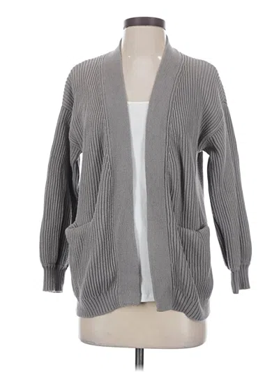 Pre-owned Quince Cardigan Sweater In Gray