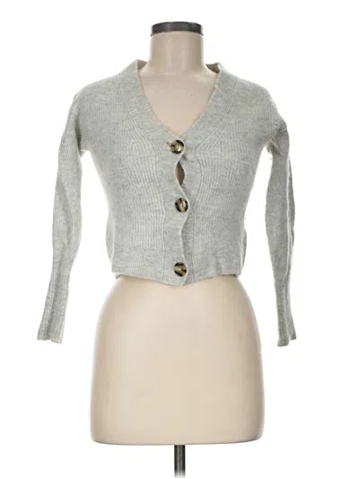 Pre-owned Quince Cardigan Sweater In Gray