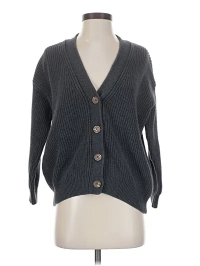 Pre-owned Quince Cardigan Sweater In Gray