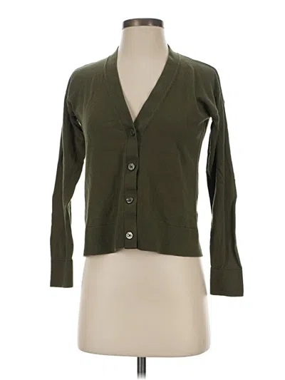 Pre-owned Quince Cardigan Sweater In Green