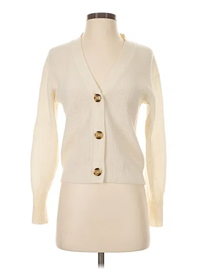 Pre-owned Quince Cardigan Sweater In Ivory