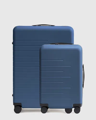 Quince Carry-on 20" & Check-in 27" Hard Shell Suitcase Bundle In Navy