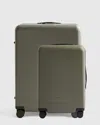 Quince Carry-on & Large Check-in Suitcase Bundle In Green