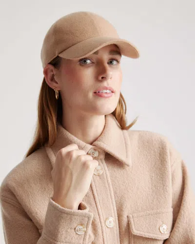 Quince Cashmere Baseball Cap In Camel