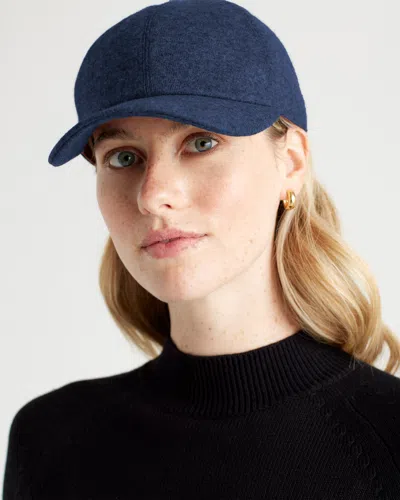 Quince Cashmere Baseball Cap In Navy