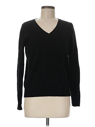 Pre-owned Quince Cashmere Pullover Sweater In Black