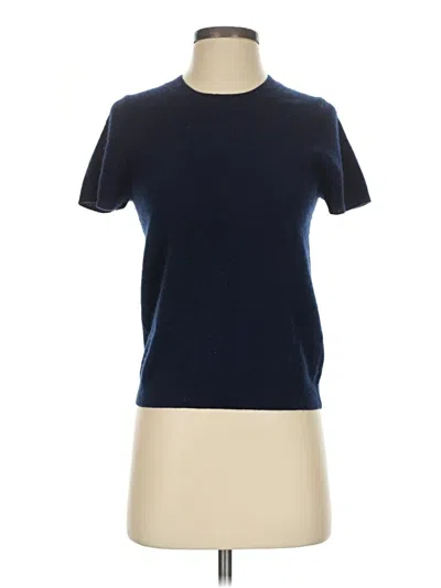 Pre-owned Quince Cashmere Pullover Sweater In Blue