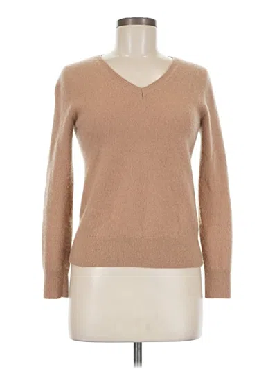 Pre-owned Quince Cashmere Pullover Sweater In Brown