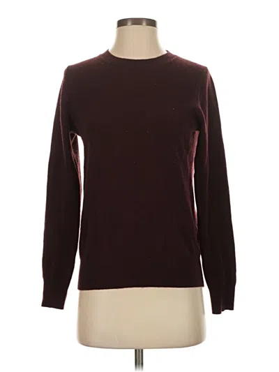 Pre-owned Quince Cashmere Pullover Sweater In Burgundy