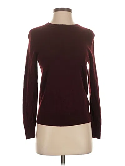 Pre-owned Quince Cashmere Pullover Sweater In Burgundy
