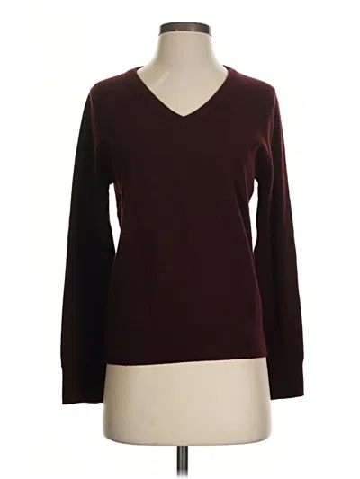 Pre-owned Quince Cashmere Pullover Sweater In Burgundy