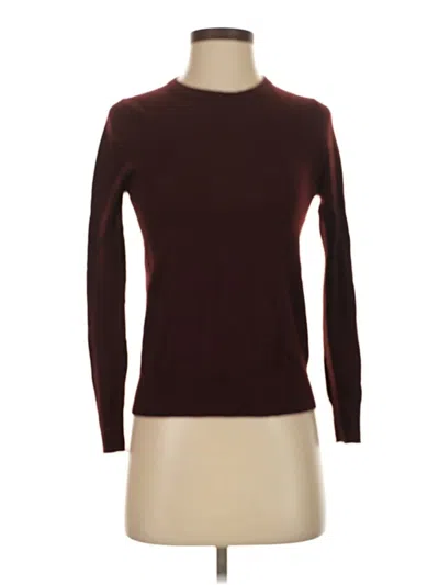 Pre-owned Quince Cashmere Pullover Sweater In Burgundy