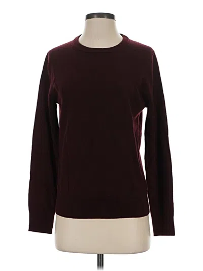 Pre-owned Quince Cashmere Pullover Sweater In Burgundy