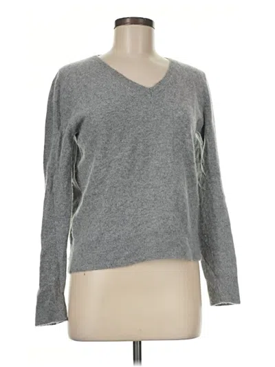 Pre-owned Quince Cashmere Pullover Sweater In Gray