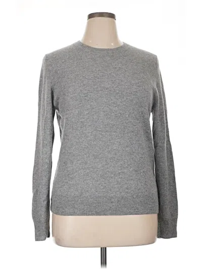 Pre-owned Quince Cashmere Pullover Sweater In Gray