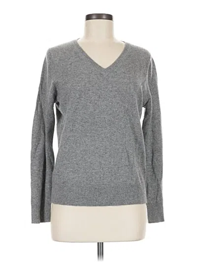 Pre-owned Quince Cashmere Pullover Sweater In Gray