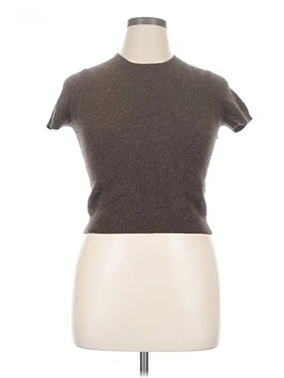 Pre-owned Quince Cashmere Pullover Sweater In Gray