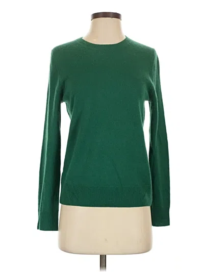 Pre-owned Quince Cashmere Pullover Sweater In Green