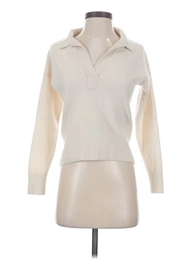 Pre-owned Quince Cashmere Pullover Sweater In Ivory