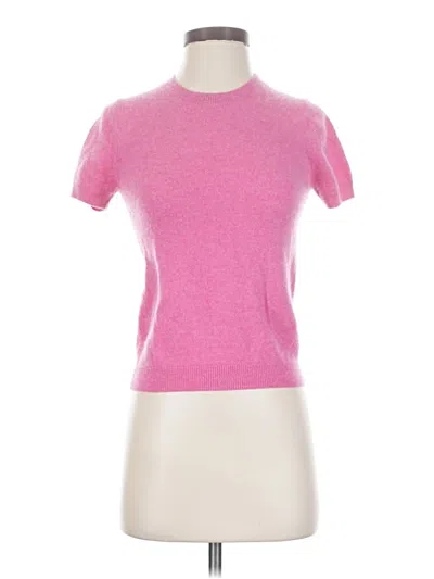 Pre-owned Quince Cashmere Pullover Sweater In Pink