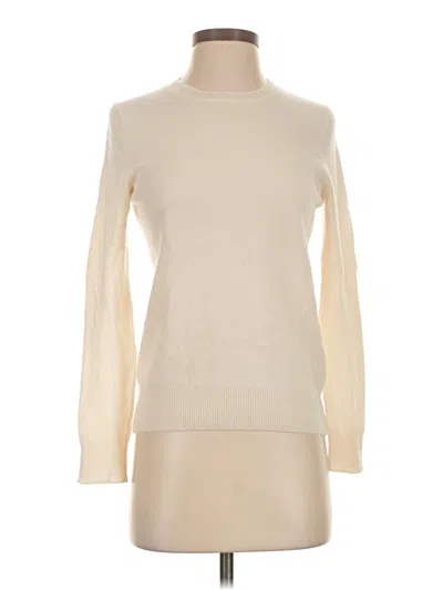 Pre-owned Quince Cashmere Pullover Sweater In White