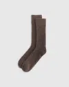Quince Cashmere Trouser Sock In Brown