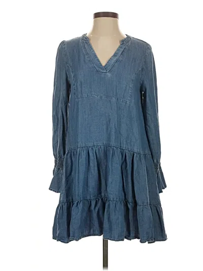 Pre-owned Quince Casual Dress In Blue