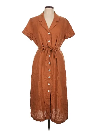 Pre-owned Quince Casual Dress In Brown