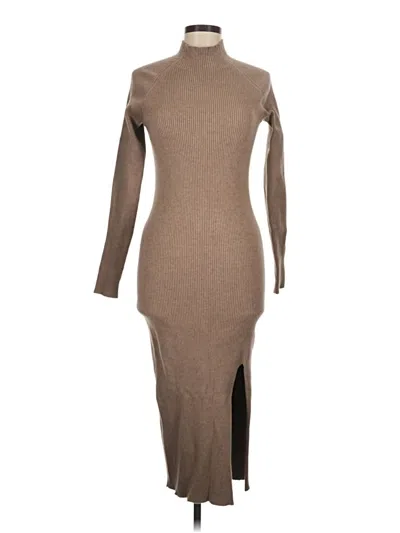 Pre-owned Quince Casual Dress In Brown