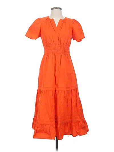 Pre-owned Quince Casual Dress In Orange