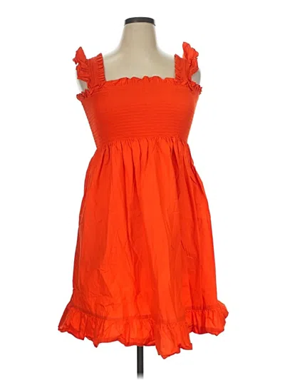 Pre-owned Quince Casual Dress In Orange