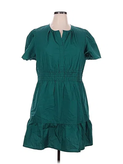 Pre-owned Quince Casual Dress In Teal
