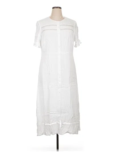 Pre-owned Quince Casual Dress In White