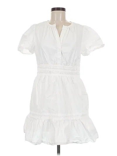 Pre-owned Quince Casual Dress In White