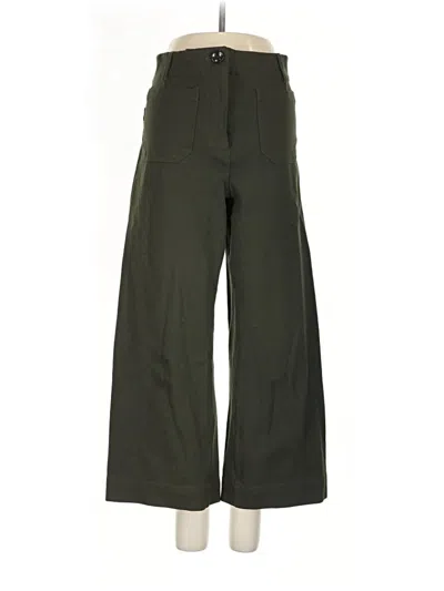 Pre-owned Quince Casual Pants In Green