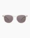 Quince Charlie Polarized Acetate Sunglasses In Clear With Grey Lens