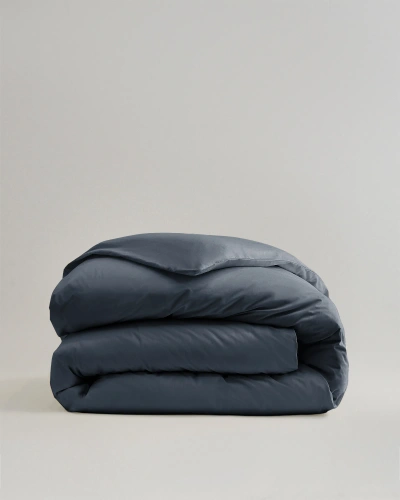 Quince Classic Organic Percale Duvet Cover In Nightfall