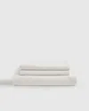 QUINCE CLASSIC ORGANIC PERCALE FITTED SHEET SET
