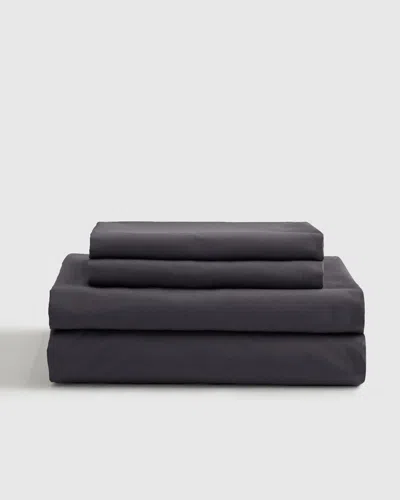 Quince Classic Organic Percale Sheet Set In Graphite