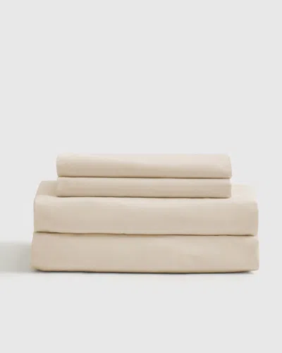 Quince Classic Organic Percale Sheet Set In Ivory