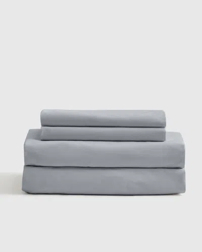 Quince Classic Organic Percale Sheet Set In Light Blue