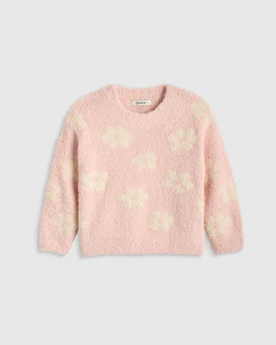 Quince Kids' Cloud Soft Sweater In Pink