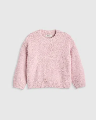 Quince Kids' Cloud Soft Sweater In Pink