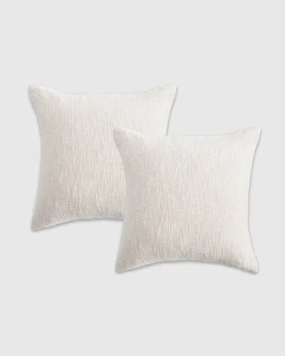 Quince Cotton Slub Pillow Cover Set Of 2 In Cream