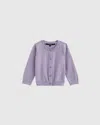 Quince Crewneck Cardigan Sweater In Black