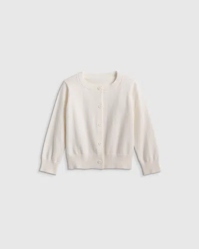 Quince Kids' Crewneck Cardigan Sweater In Neutral