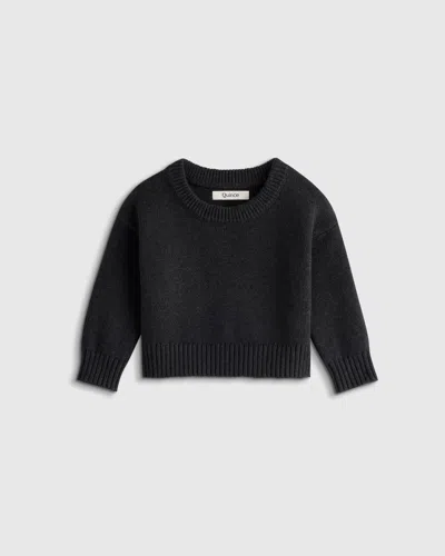 Quince Kids' Crewneck Sweater In Black